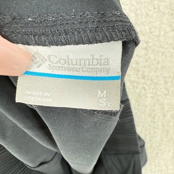Columbia PFG Performance Black Shorts With Zipper Pockets Elastic Waist, M - Picture 3 of 8
